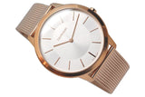 Calvin Klein Minimal White Dial Rose Gold Mesh Bracelet Watch for Men - K3M21626 Buy Now By Calvin Klein