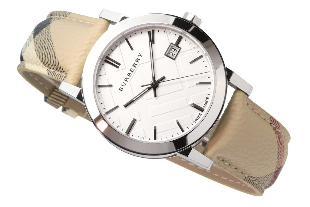 Burberry The City Silver Dial Brown Leather Strap Watch for Women - BU9025 Buy Now By Burberry