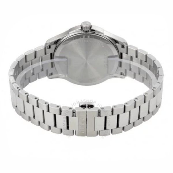 Gucci G Timeless Diamonds Black Dial Silver Steel Strap Watch For Men - YA126456 Buy Now By Gucci
