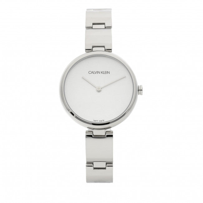 Calvin Klein Wavy Silver Dial Silver Steel Strap Watch for Women - K9U23146 Buy Now By Calvin Klein