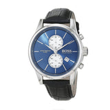 Hugo Boss Jet Blue Dial Black Leather Strap Watch for Men - 1513283 Buy Now By Hugo Boss