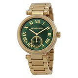 Michael Kors Skylar Green Dial Gold Steel Strap Watch for Women - MK6065 Buy Now By Michael Kors