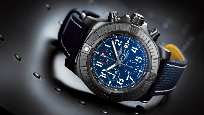 Breitling Super Avenger Chronograph 48 Night Mission Blue Dial Blue Leather Strap Watch for Men - V13375101C1X2 Buy Now By Breitling