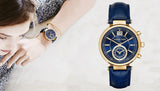 Michael Kors Sawyer Blue Dial Blue Leather Strap Watch for Women - MK2425 Buy Now By Michael Kors