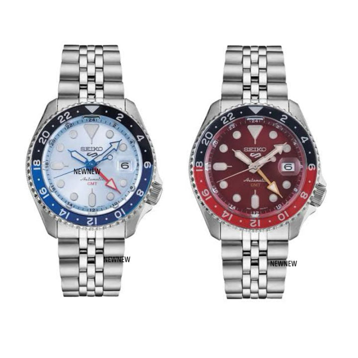 Seiko 5 Sports Automatic GMT SKX Sports Style Asia Exclusive Limited Edition Ice Blue Dial Silver Steel Strap Watch For Men - SSK029K1 Buy Now By Seiko