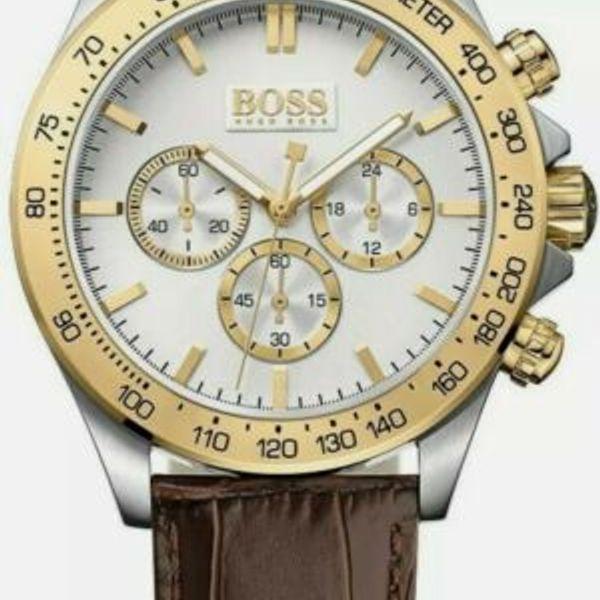 Hugo Boss Ikon White Dial Brown Leather Strap Watch for Men - 1513174 Buy Now By Hugo Boss
