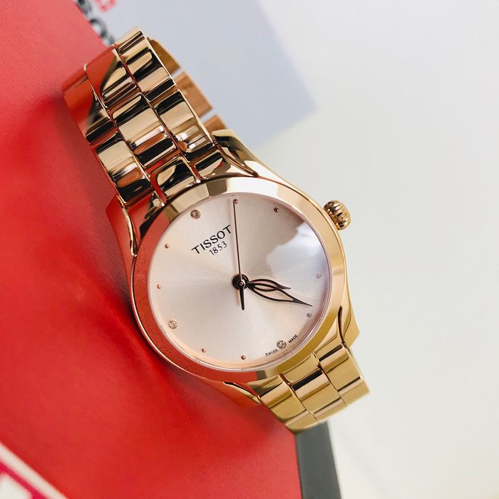 Tissot T Wave Rose Gold Dial Rose Gold Steel Strap Watch For Women - T112.210.33.456.00 Buy Now By Tissot