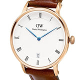 Daniel Wellington Dapper St Mawes White Dial Brown Leather Strap Watch For Women - DW00100091 Buy Now By Daniel Wellington