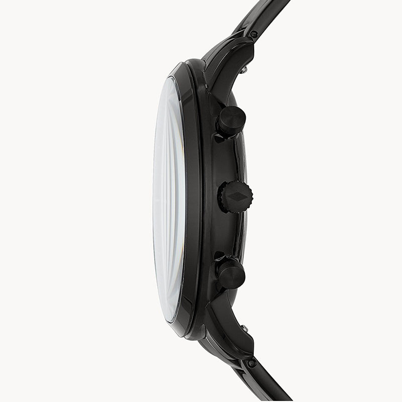 Fossil Goodwin Chronograph Black Dial Black Steel Strap Watch for Men - FS5413 Buy Now By Fossil