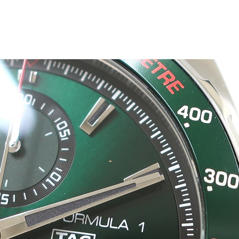 Tag Heuer Formula 1 Calibre 16 Automatic Chronograph Green Dial Black Leather Strap Watch for Men - CAZ2016.FC6473 Buy Now By Tag Heuer