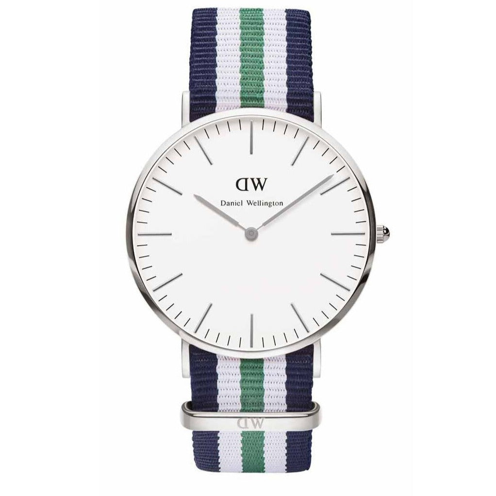 Daniel Wellington Classic Nottingham White Dial Two Tone NATO Strap Watch For Men - 0208DW Buy Now By Daniel Wellington