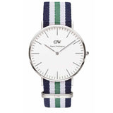 Daniel Wellington Classic Nottingham White Dial Two Tone NATO Strap Watch For Men - 0208DW Buy Now By Daniel Wellington