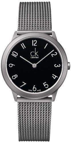 Calvin Klein Minimal Black Dial Silver Mesh Bracelet Watch for Women - K3M52151 Buy Now By Calvin Klein