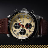Fossil Sport Tourer Chronograph White Dial Brown Leather Strap Watch for Men - FS6042 Buy Now By Fossil