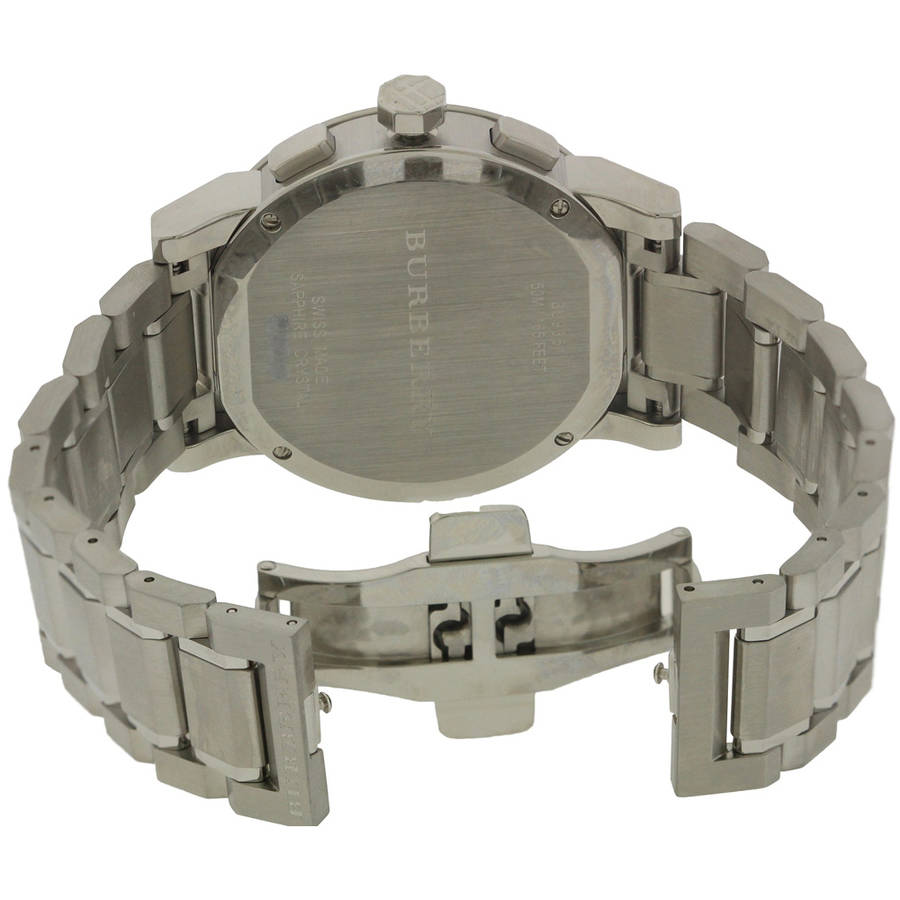 Burberry The City Chronograph Silver Dial Silver Steel Strap Watch for Men - BU9350 Buy Now By Burberry