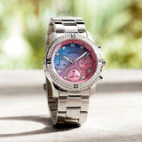 Guess Confetti Multicolored Dial Silver Steel Strap Watch For Women - W0774L1 Buy Now By Guess