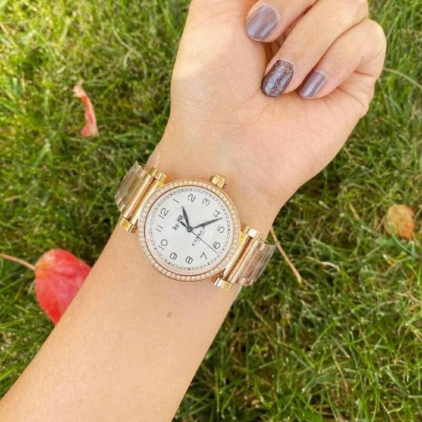 Coach Madison White Dial Rose Gold Steel Strap Watch for Women - 14502398 Buy Now By Coach