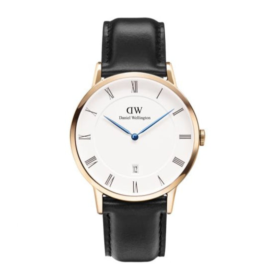 Daniel Wellington Classic Sheffield White Dial Black Leather Strap Watch For Men - DW00100084 Buy Now By Daniel Wellington