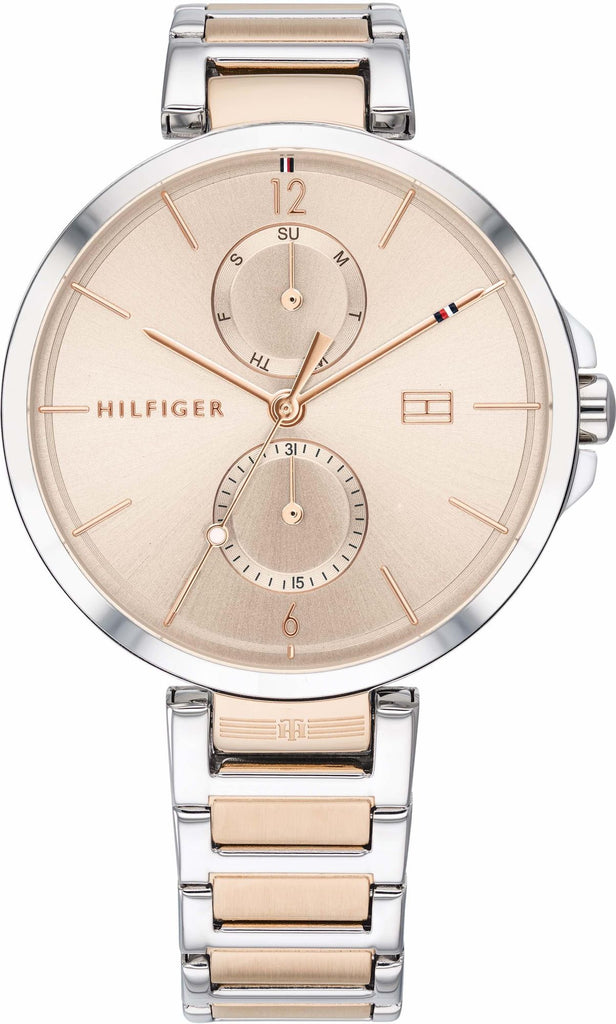Tommy Hilfiger Angela Chronograph Pink Dial Two Tone Steel Strap Watch for Women - 1782127 Buy Now By Tommy Hilfiger