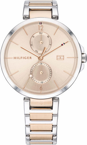 Tommy Hilfiger Angela Chronograph Pink Dial Two Tone Steel Strap Watch for Women - 1782127 Buy Now By Tommy Hilfiger