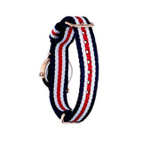 Daniel Wellington Classic Petite Silver Dial Three Tone Nylon Strap Watch for Women - DW00100255 Buy Now By Daniel Wellington