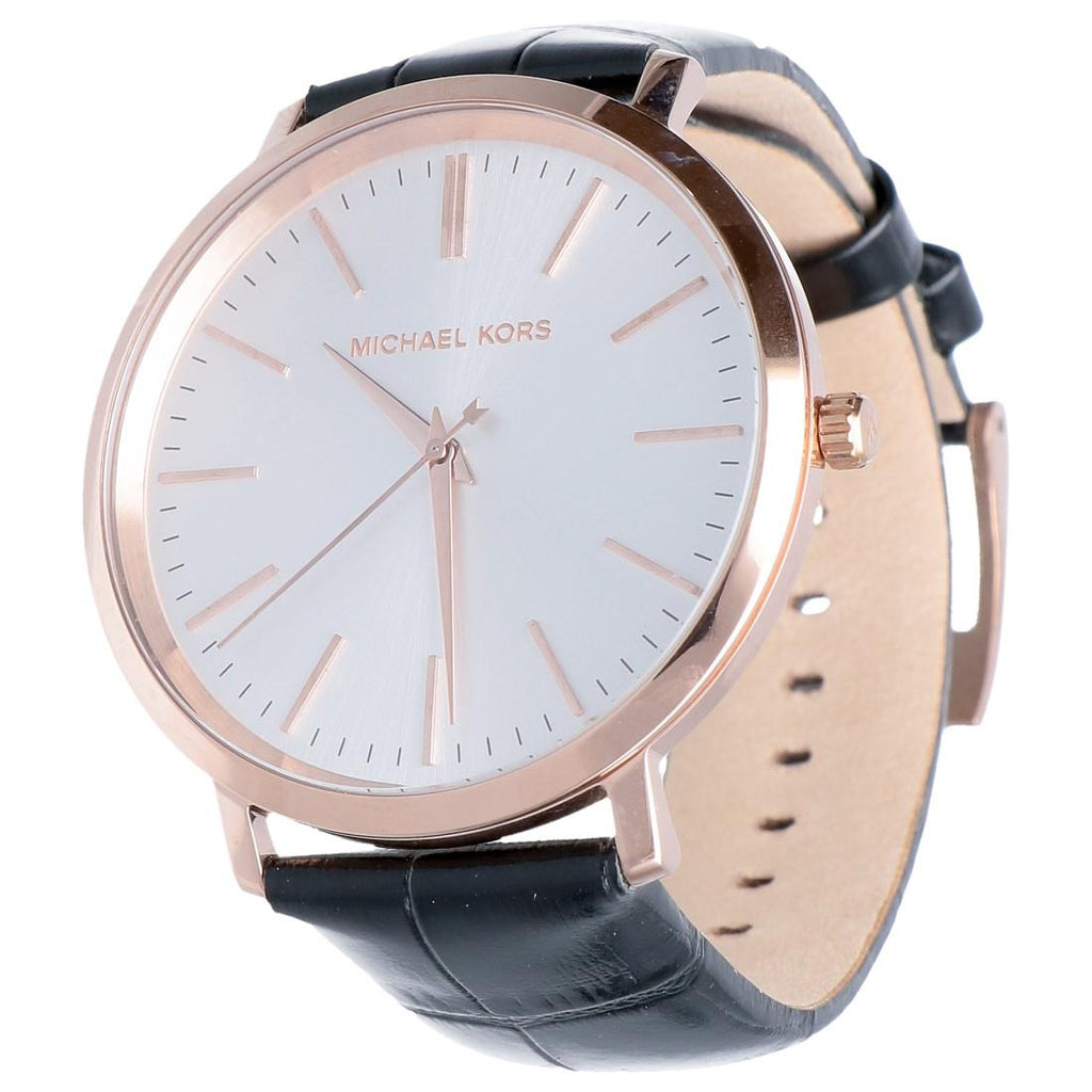 Michael Kors Jaryn Quartz White Dial Black Leather Strap Watch For Women - MK2472 Buy Now By Michael Kors