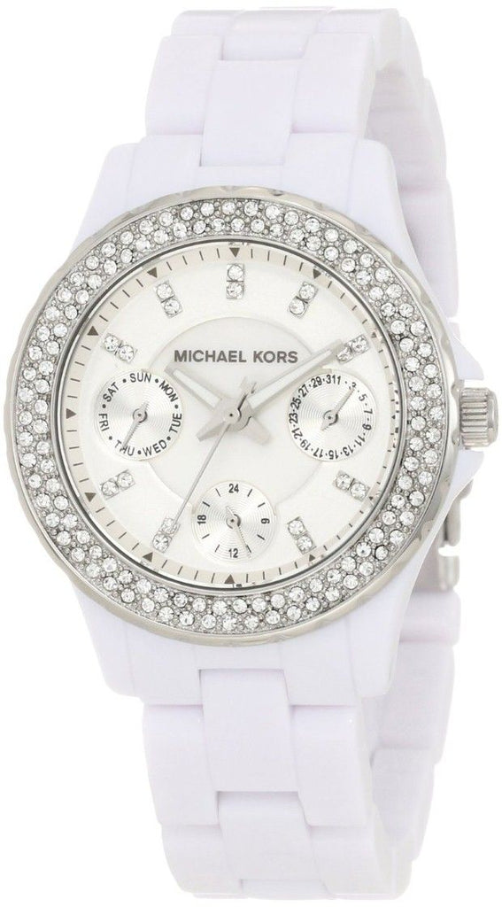 Michael Kors Runway White Ceramic Dial White Steel Strap Watch for Women - MK5161 Buy Now By Michael Kors