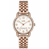 Coach Delancey White Dial Rose Gold Steel Strap Watch for Women - 14502262 Buy Now By Coach