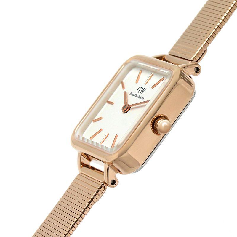 Daniel Wellington Quadro Studio White Dial Rose Gold Mesh Strap Watch For Women - DW00100517 Buy Now By Daniel Wellington