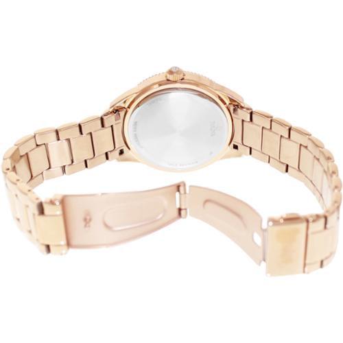 Bulova Crystal Silver Dial Rose Gold Steel Strap Watch for Women - 97N101 Buy Now By Bulova