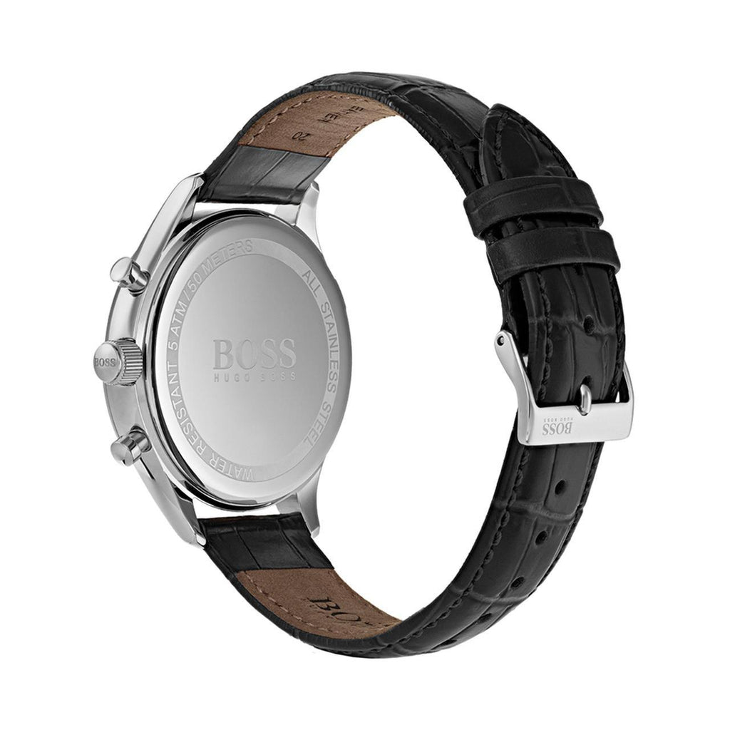 Hugo Boss Companion Black Dial Black Leather Strap Watch for Men - 1513543 Buy Now By Hugo Boss