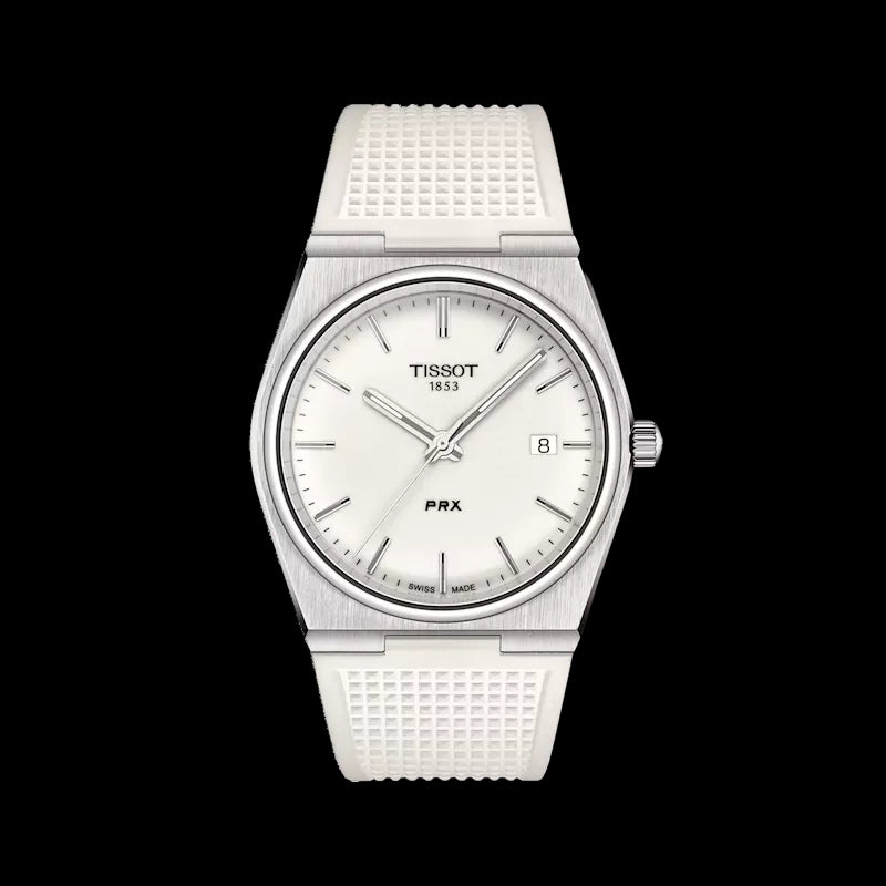 Tissot PRX 40 White Dial White Rubber Strap Watch For Men - T137.410.17.011.00 Buy Now By Tissot
