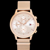 Tommy Hilfiger Blake Chronograph Rose Gold Dial Rose Gold Mesh Bracelet Watch For Women - 1781907 Buy Now By Tommy Hilfiger