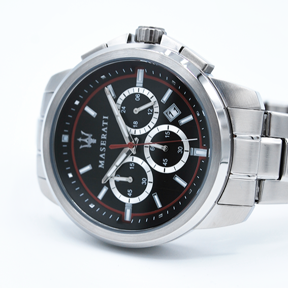 Maserati Successo Chronograph Black Dial Silver Steel Strap Watch For Men - R8873621009 Buy Now By Maserati