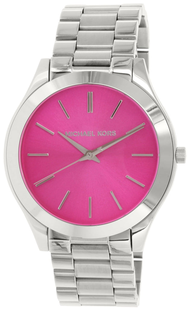 Michael Kors Slim Runway Quartz Pink Dial Silver Steel Strap Watch For Women - MK3291 Buy Now By Michael Kors
