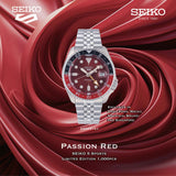 Seiko 5 Sports Thong Sia Limited Edition Red Dial Silver Steel Strap Watch For Men - SSK031K1 Buy Now By Seiko