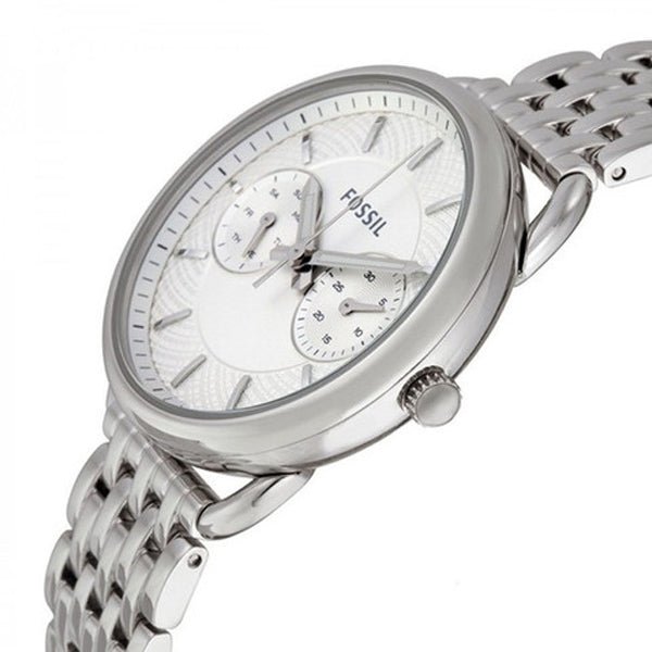 Fossil Tailor Silver Dial Silver Steel Strap Watch for Women - ES3712 Buy Now By Fossil