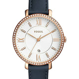 Fossil Jacqueline White Dial Blue Leather Strap Watch for Women - ES4291 Buy Now By Fossil