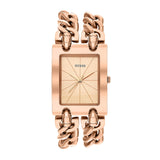 Guess Mod Heavy Metal Rose Gold Dial Rose Gold Steel Strap Watch For Women - W1117L3 Buy Now By Guess