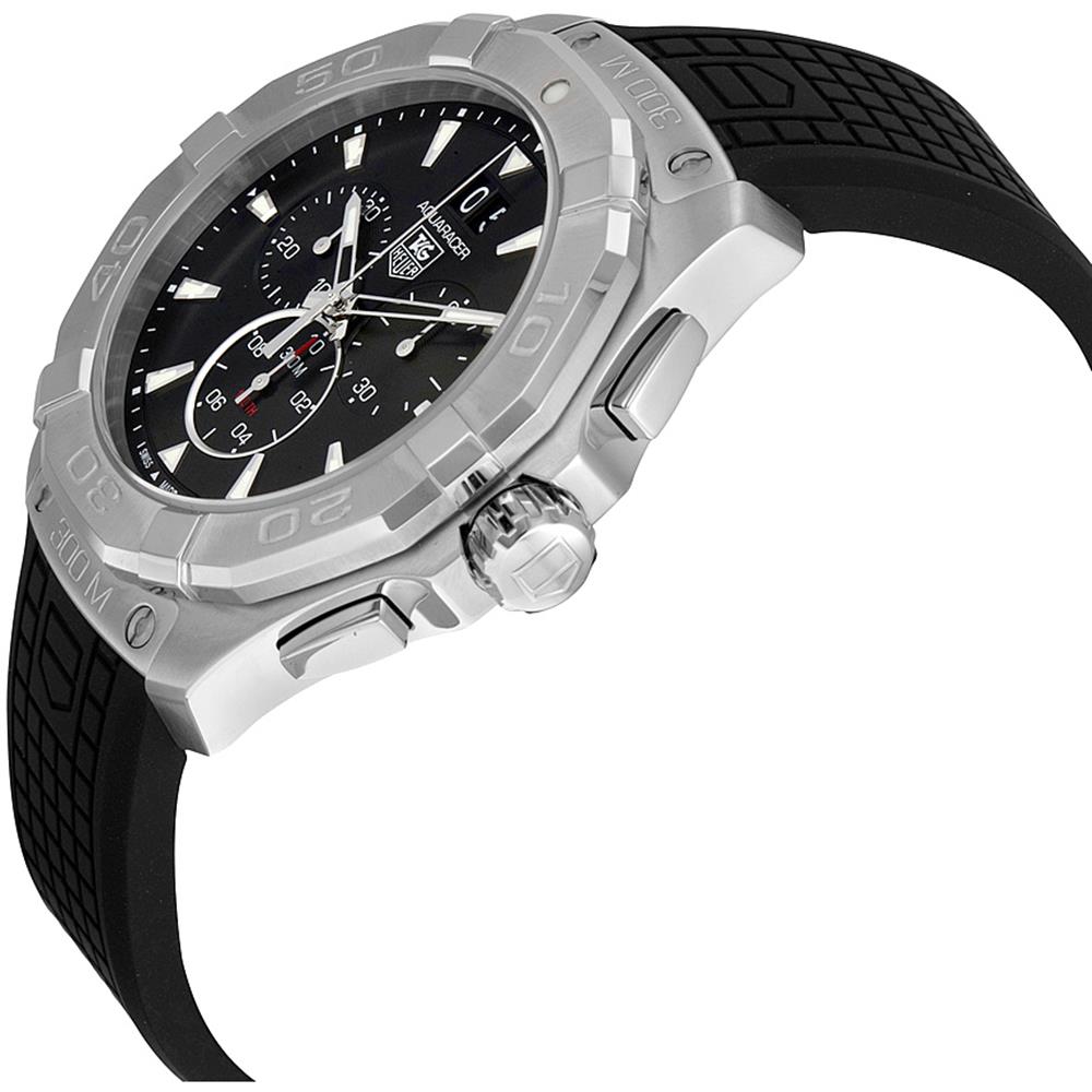 Tag Heuer Aquaracer Chronograph Black Dial Black Rubber Strap Watch for Men - CAY1110.FT6041 Buy Now By Tag Heuer