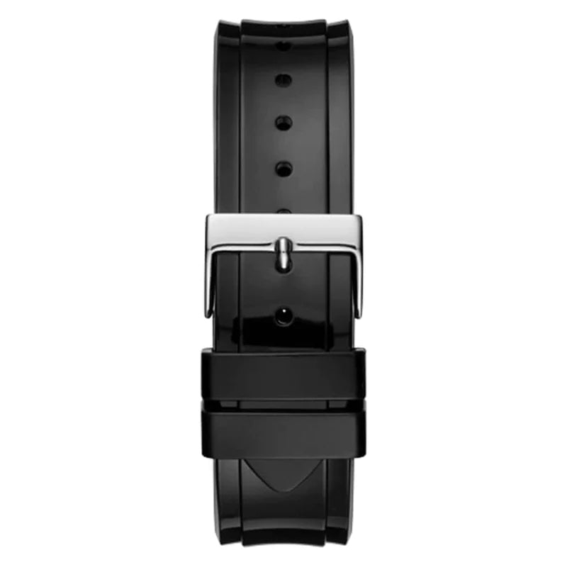 Guess Limelight Diamonds Black Dial Black Rubber Strap Watch for Women - GW0041L5 Buy Now By Guess