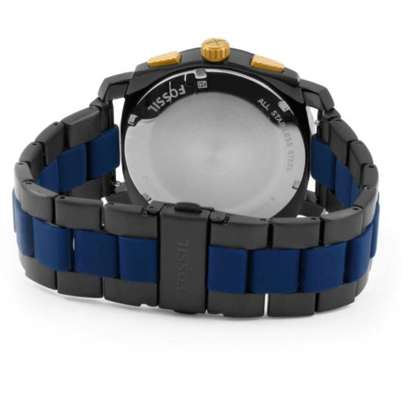 Fossil Machine Chronograph Black Dial Two Tone Steel Strap Watch for Men - FS5164 Buy Now By Fossil