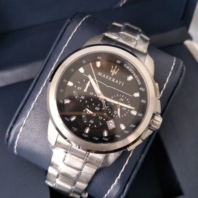 Maserati Successo Chronograph Black Dial Silver Steel Strap Watch For Men - R8873621001 Buy Now By Maserati