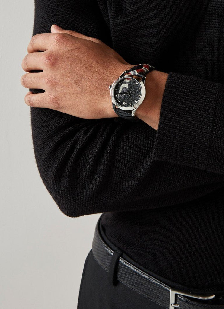 Gucci Le Marche Des Merveilles Black Dial Black Leather Strap Unisex Watch - YA1264007 Buy Now By Gucci