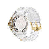 Versace Icon Active Chronograph Gold Dial White Silicone Strap Watch for Men - VEZ700121 Buy Now By Versace