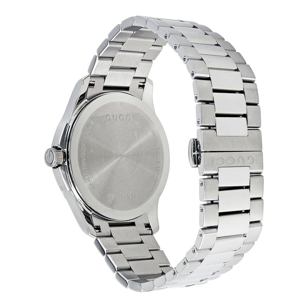 Gucci G Timeless Black Dial Silver Steel Strap Unisex Watch - YA126457 Buy Now By Gucci