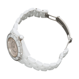 Chanel J12 Quartz Diamonds Pink Dial White Steel Strap Watch for Women - J12 H5513 Buy Now By Chanel