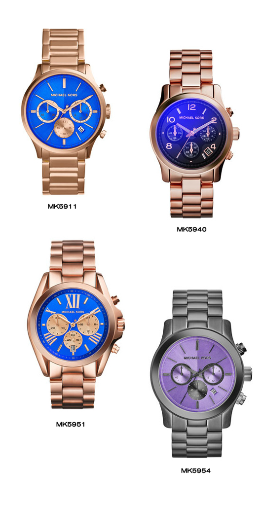 Michael Kors Runway Chronograph Purple Dial Black Steel Strap Watch For Women - MK5954 Buy Now By Michael Kors