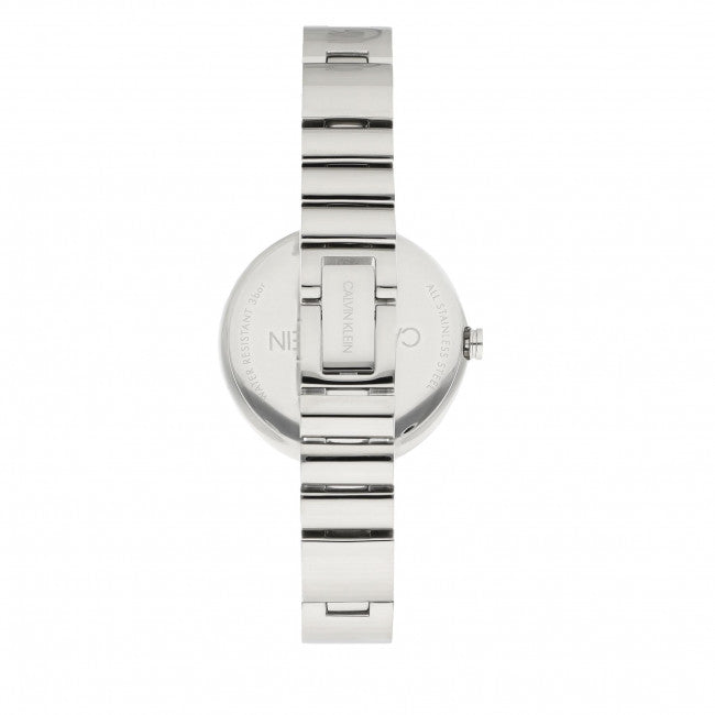 Calvin Klein Wavy Silver Dial Silver Steel Strap Watch for Women - K9U23146 Buy Now By Calvin Klein