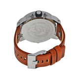 Diesel SBA Dual Time Black Dial Brown Leather Strap Watch For Men - DZ7264 Buy Now By Diesel